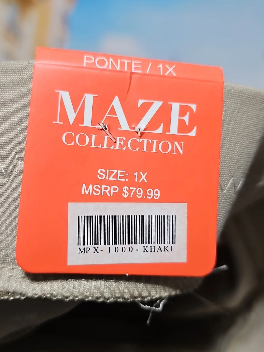 MAZE Tan Ponte Skinny Leggings in Taupe Size 1X New - Picture 3 of 5